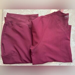 Burgundy Women's Deep Red mandala scrubs